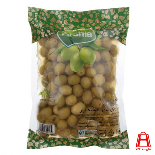 Arshia Salted olives with a premium core of 850 g 3 layers