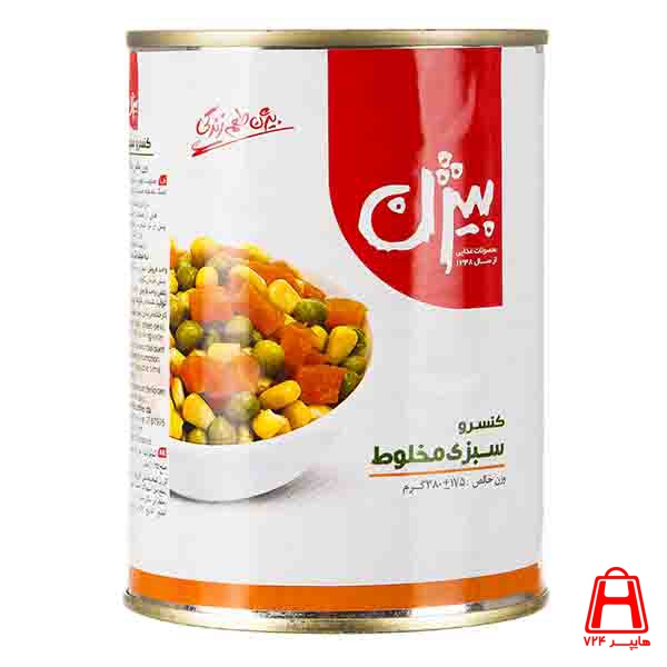 Canned Bijan vegetable mixture 380 g