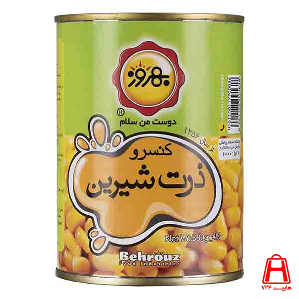 Canned corn Behrooz 380 g
