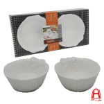 Ceramic serving dish two digit white gift box O521