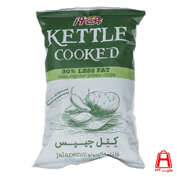 CheeToz Jalapeno pepper kettle chips average 65 g
