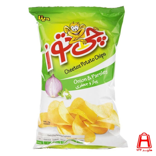CheeToz Parsley onion chips average 65 g