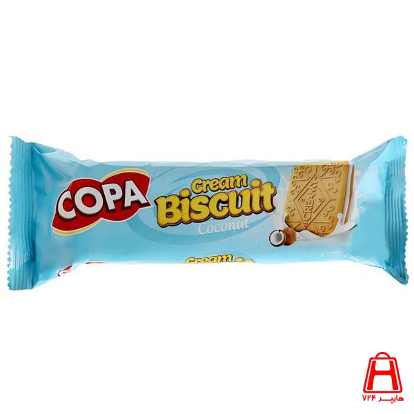 Copa Vanilla biscuits with coconut flavor rectangular 100 g