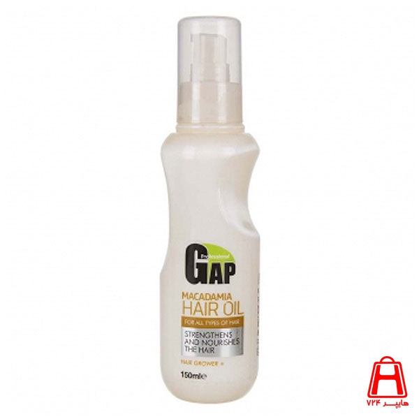 Gap Hair strengthening oil contains macadamia for all hair types