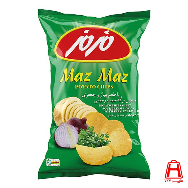 Maz Maz Parsley onion chips medium 40 pieces 60 g