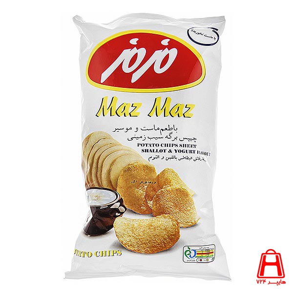 Maz Maz Shallot yogurt chips medium 40 pieces 60 g