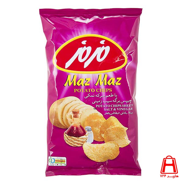Maz Maz Vinegar chips medium 40 pieces 60 g