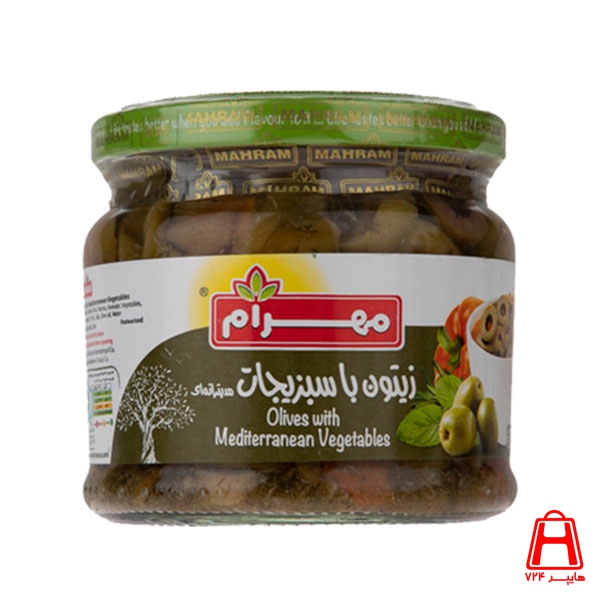 Mediterranean olives with 320 g vegetables 12 pieces