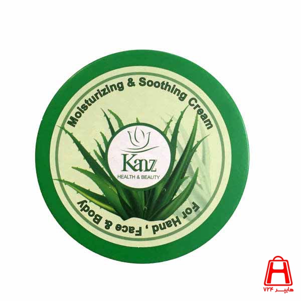 Moisturizing cream for hands face and body containing 200 ml of aloe vera extract kanz