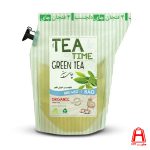 Mr. Bio green tea with jasmine flower flavor in a teapot