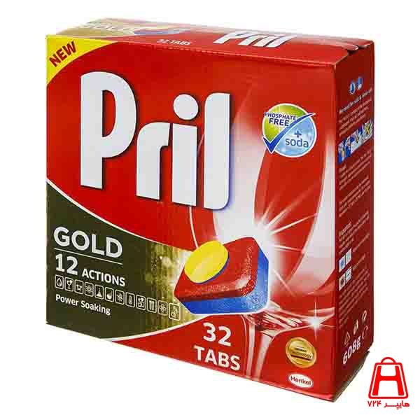 New 32s Golden Pril Dishwasher Tablets