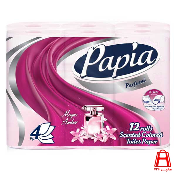 Papia Aromatic toilet paper 12 rolls anbar scent 4 12
