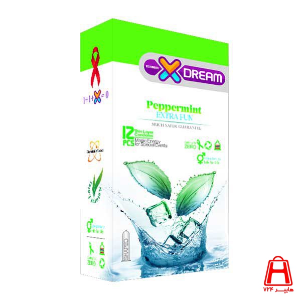 Peppermint delayed ejaculation cooling condom