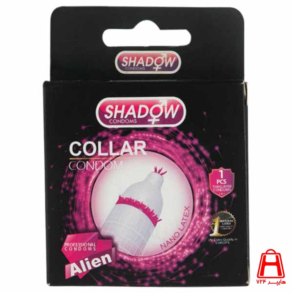Shadow circular button collar condom