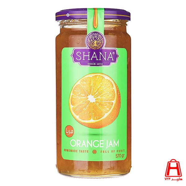 Shana glass orange jam 570 g