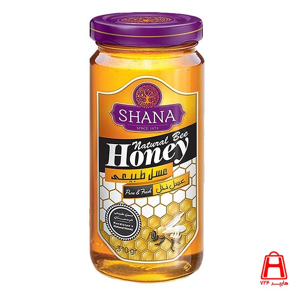 Shana tall glass honey 310 g