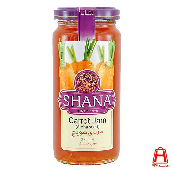 Shana tall glass saffron carrot jam 310 g