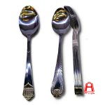 Spoons and forks of 12 pieces of stainless steel