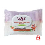 Wee 20 leaf baby wipes with lid containing argan oil