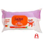 Wee 72 sheet baby wipes containing almond oil