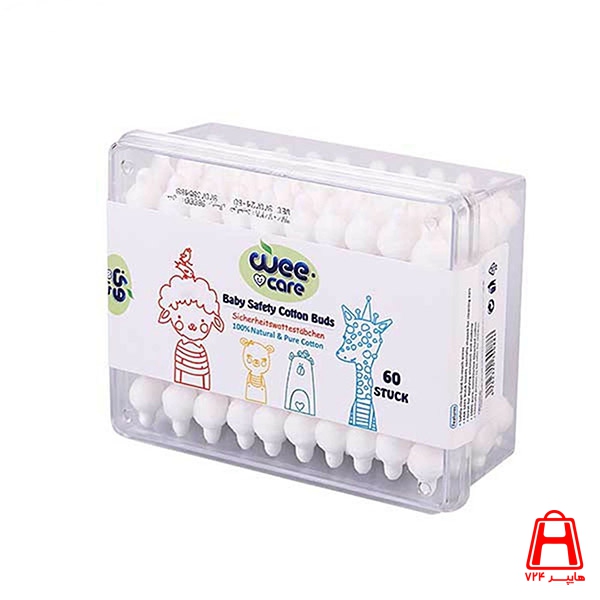 baby safety cotton swabs wee care 60 pcs