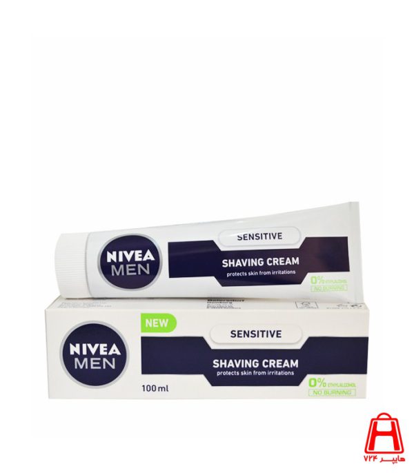 nivea shaving cream For sensitive and non alcoholic skin 100ml