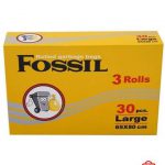Garbage bag 3 rolls 80 65 perforated large yellow fossil 30 pieces