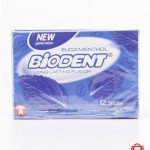 New generation Biodent chewing gum with acamentol mini stick flavor without sugar 12 pieces