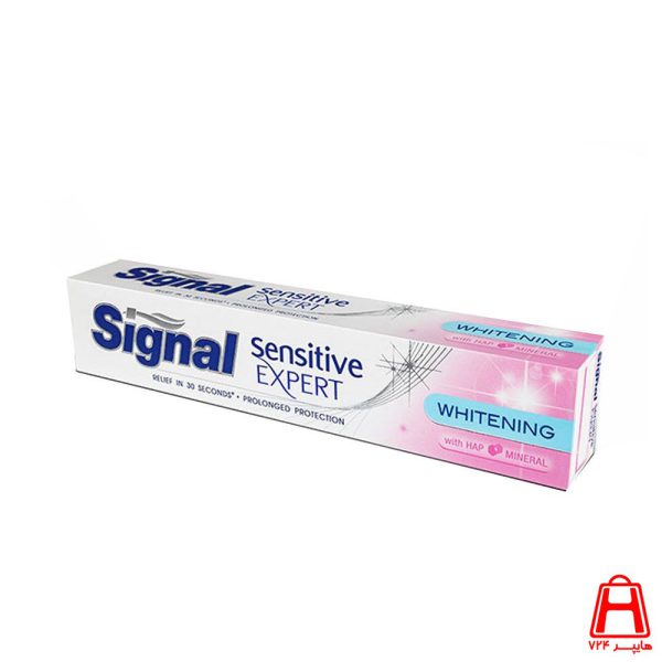 Toothpaste for sensitive whitening signal teeth