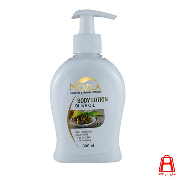 Mozilla body lotion containing 300 ml of olive oil
