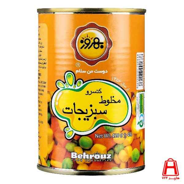 Canned mixed vegetable mix 420 g