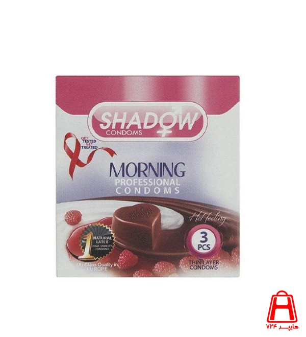 Chocolate and barbed Shadow condom 3 pieces
