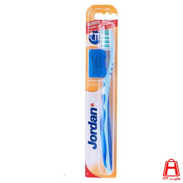 Medium Addons White toothbrush with Jordan cap