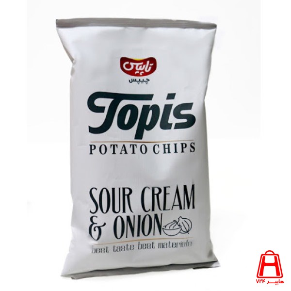 Onion chips and sour cream Topis