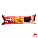 Round cream cocoa biscuits with 100 g vanilla cup