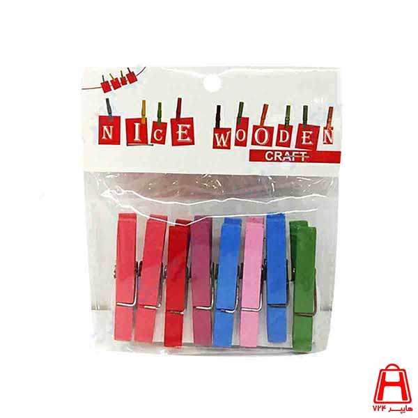 8 colored wooden clamp 5311