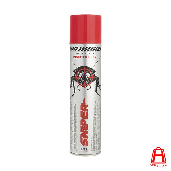 Deadly spray for reptiles and birds beetles ants fleas bedbugs butterflies and spiders 400 ml sniper