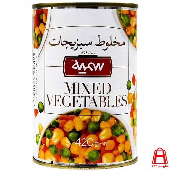 Canned vegetable mixture 420 g Somayeh