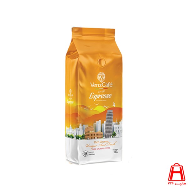 Medium espresso powder, 250 g cellophane cellophane package