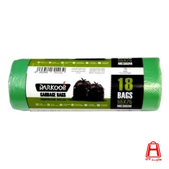 Perforated green roll bag of medium 18 leaves (55 75) woodpecker
