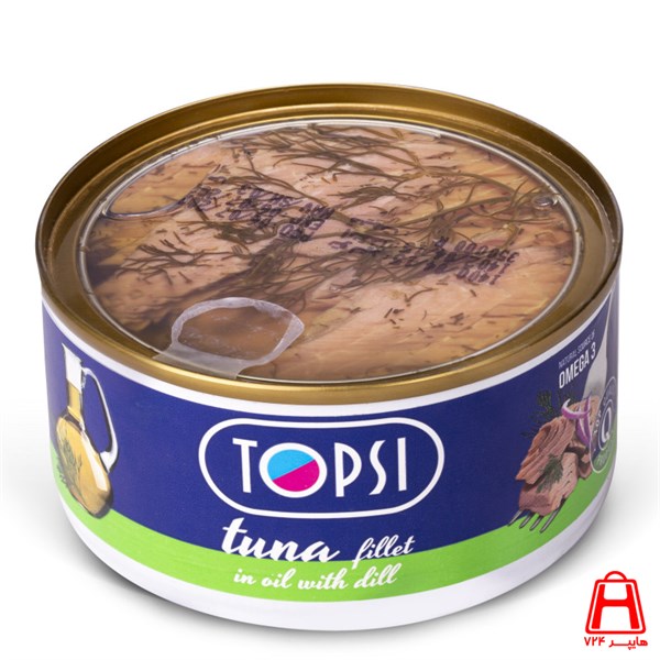 Canned tuna fillet Easy Open Topsi 180 g