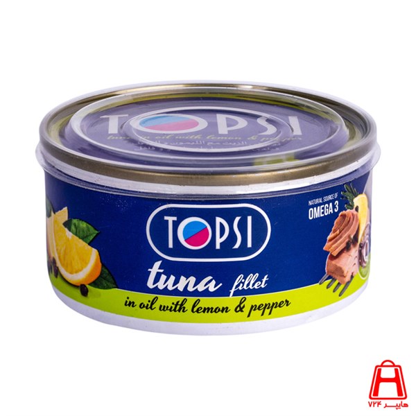 Canned tuna with lemon flavor Topsi 180 g