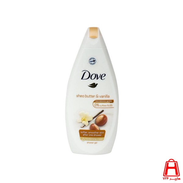 Dove 500 ml butter and vanilla body shampoo
