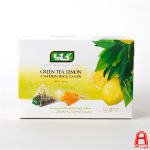 Drink green tea and lemon with 12 candies