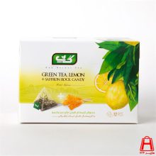 دمنوش چای سبز و لیمو با نبات گپ 12 عددی