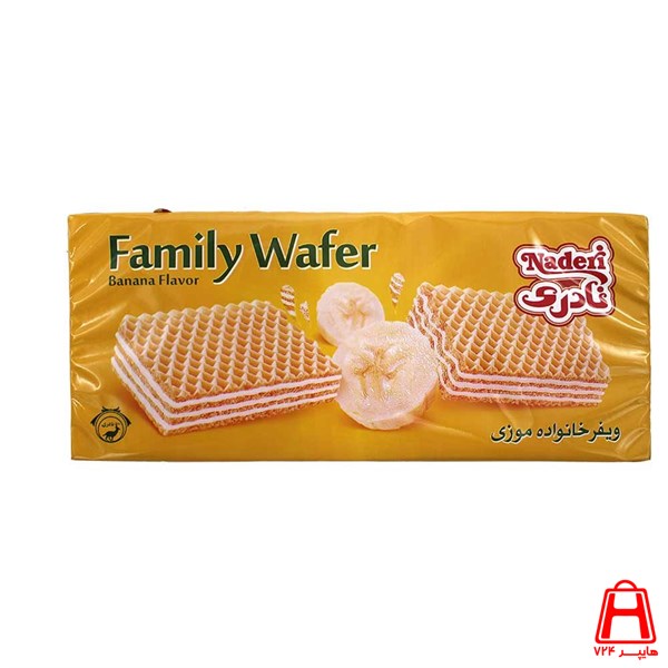 Family wafer with a rare banana flavor of 80 g