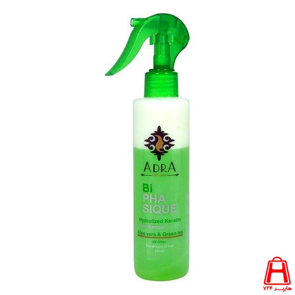Hair mask and two phase hair keratin spray containing aloe vera and Adra green tea 200 ml