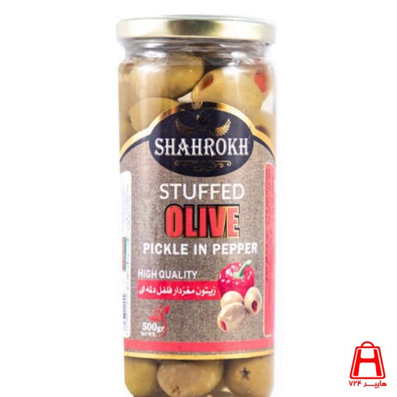 Olive kernels with bell pepper Shahrokh 500 g