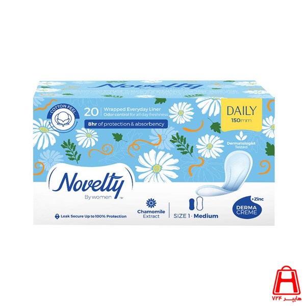 Sanitary pad of chamomile extract, average of 20 navel