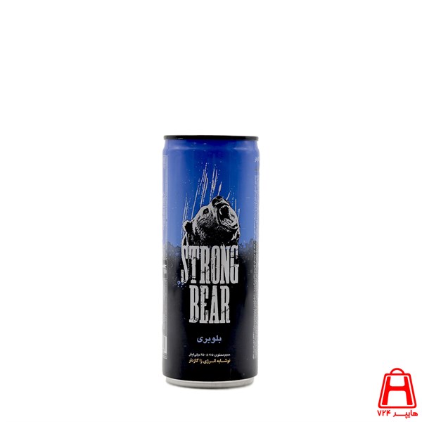 Strong blueberry energy drink on 250 cc